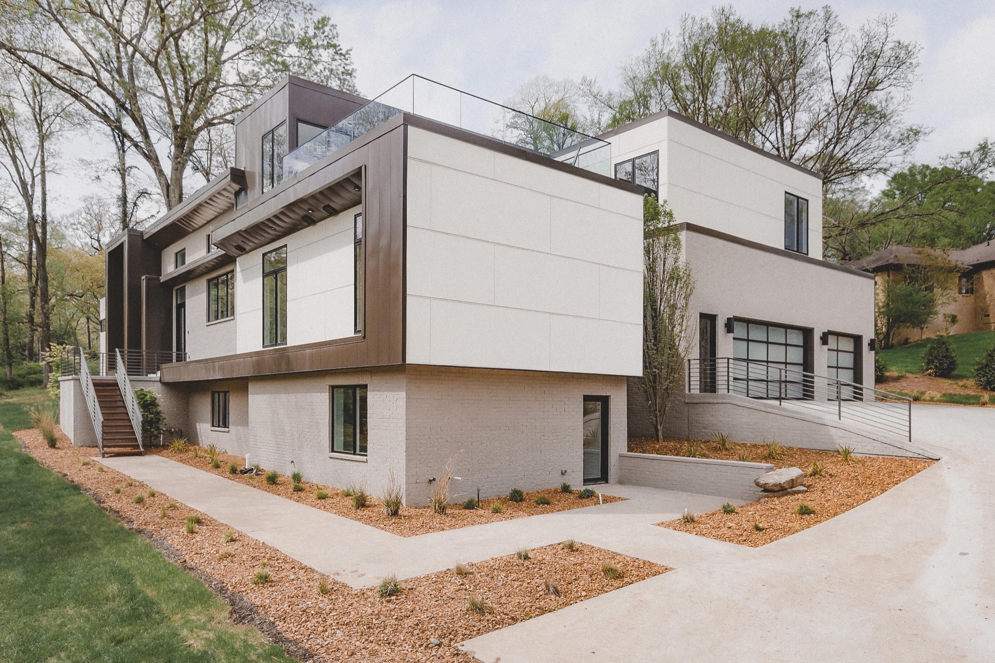 Exterior photo of modern-style home